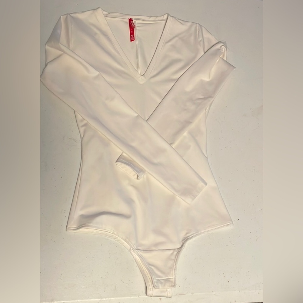 White spans smoothing shirt XS Bodysuit